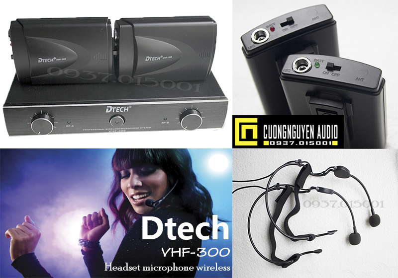 micro đeo tai không dây giá rẻ Dtech vhf300