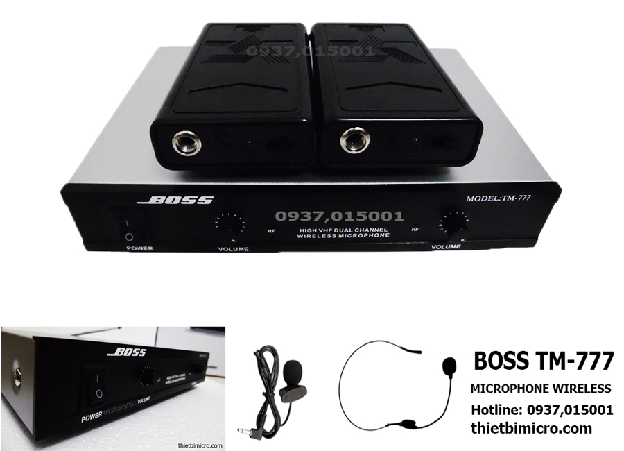 micro không dây đeo tai giá rẻ boss tm777