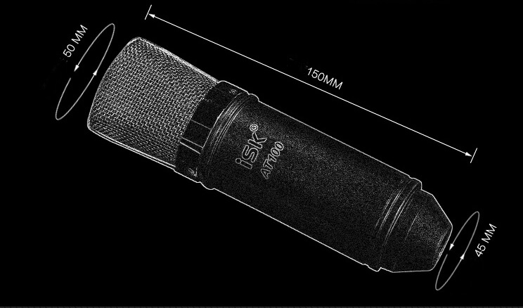 Kích thước micro ISK AT-100