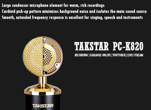 đầu Micro thu âm Takstar PC-K820 đầu Micro thu âm Takstar PC-K820