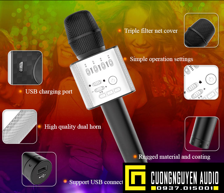 mic karaoke bluetooth migeek Q9