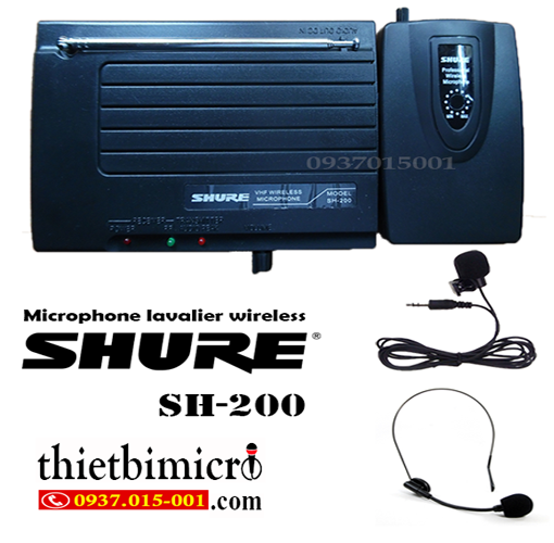micro đeo tai không dây giá rẻ Shure SH-200