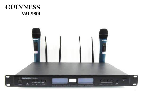 Micro không dây Guinness MU-980i 4 ăng ten Micro không dây Guinness MU-980i 4 ăng ten