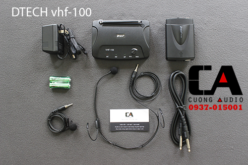 trọn bộ micro cài áo không dây Dtech VHF100